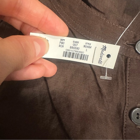 Madewell roasted chicory Balloon-Sleeve Top - Picture 5 of 5